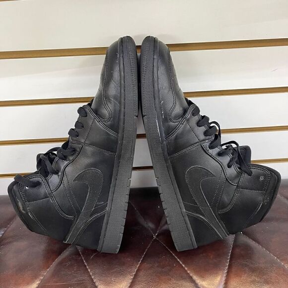 Nike Air Jordan 1 Mid Triple Black Basketball Sneakers Shoes Men’s Size 13 - Picture 6 of 8